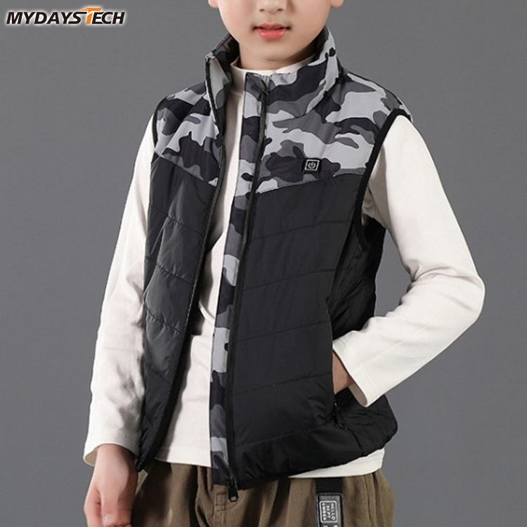 Kids Lightweight USB Electric Camouflage Heated Vest MTECV004