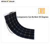 Camping RV Outdoor 220v Semi Flexible 100W Solar Panel MDSW-1001