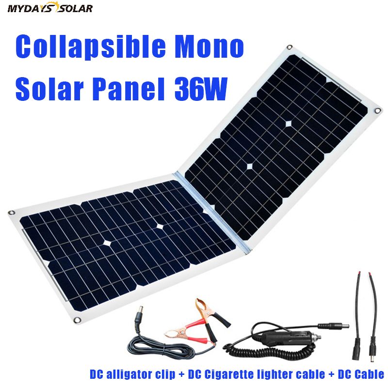 Portable Waterproof High Conversion Efficiency 18W 36W Solar Panel MSO-16
