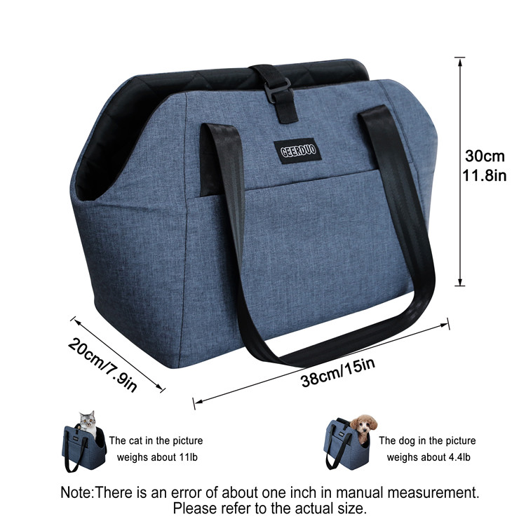 Heated Pet Carrier Bag Safety Features And Cushion Support Supplier MTECP004