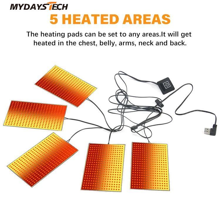 Custom Electric Clothing Heater Pad Carbon Fiber Heating Pad MTECE006
