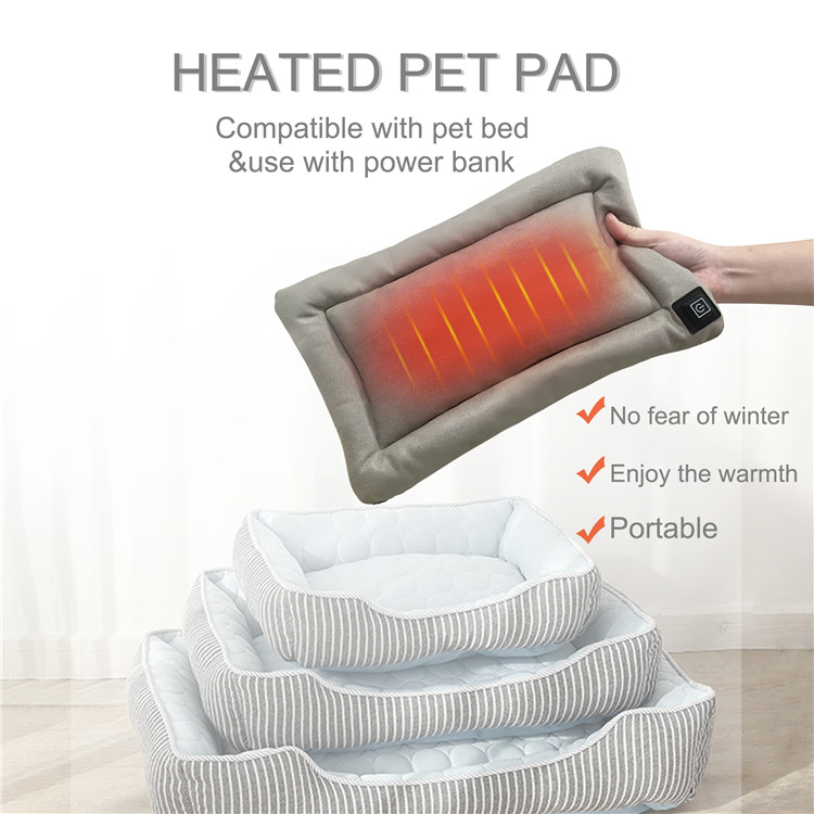 Custom Electric Heated Dog Cat Pad Temperature Adjustable Pet Bed ...