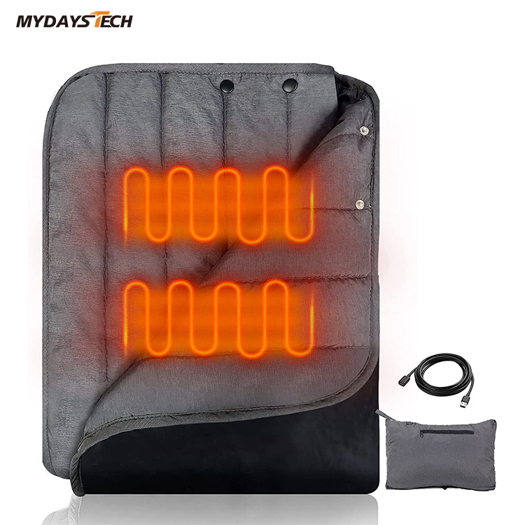  Portable USB Heating Levels Electric Heated Throw Blanket Pillow MTECB011