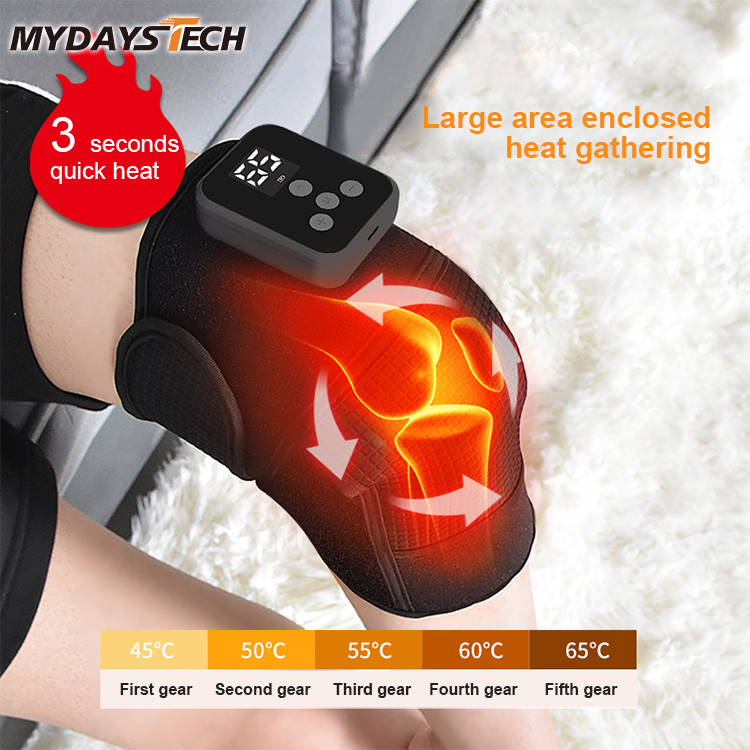 Vibration Heated Knee Brace Massager with Heating Pad for Knee MTECT002